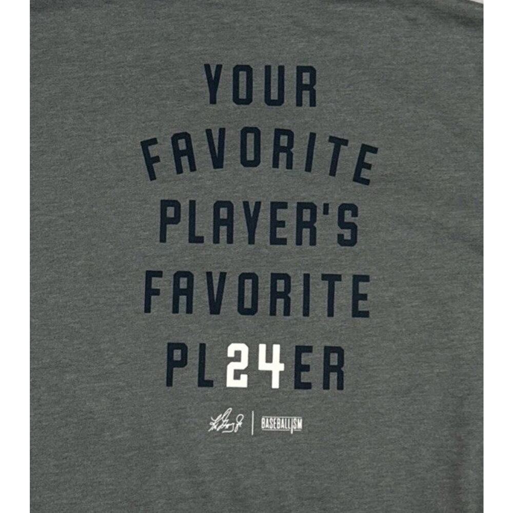 Ken Griffey Jr Hoodie M Gray Your Favorite Player Bubble Gum Gold #24 The Kid - Picture 11 of 15